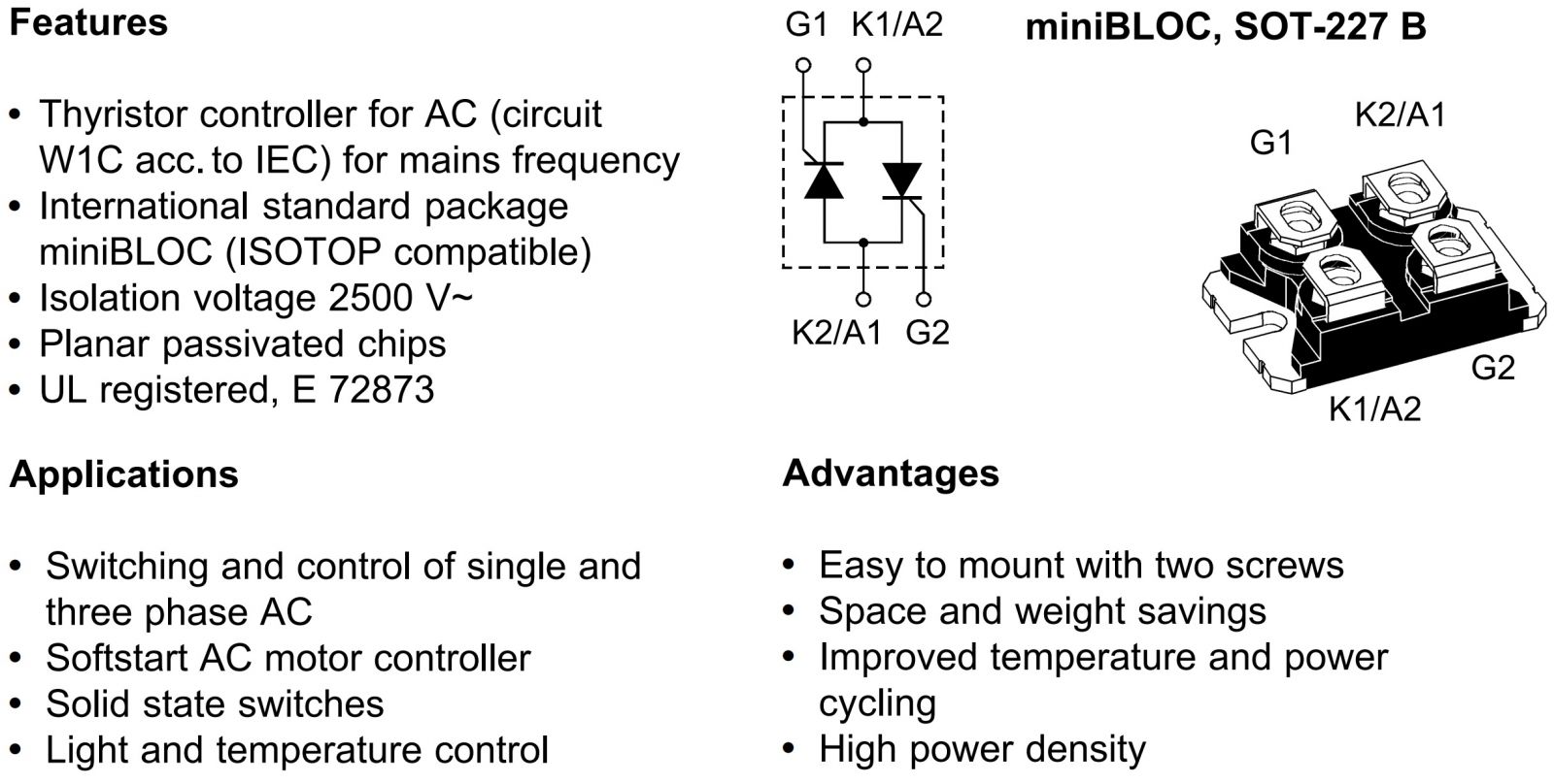 טריסטורים IXYS MMO MODULE